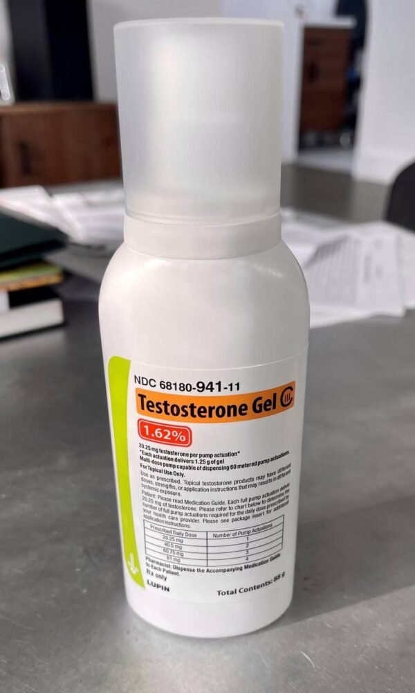 Testosterone gel 1.62% Pump